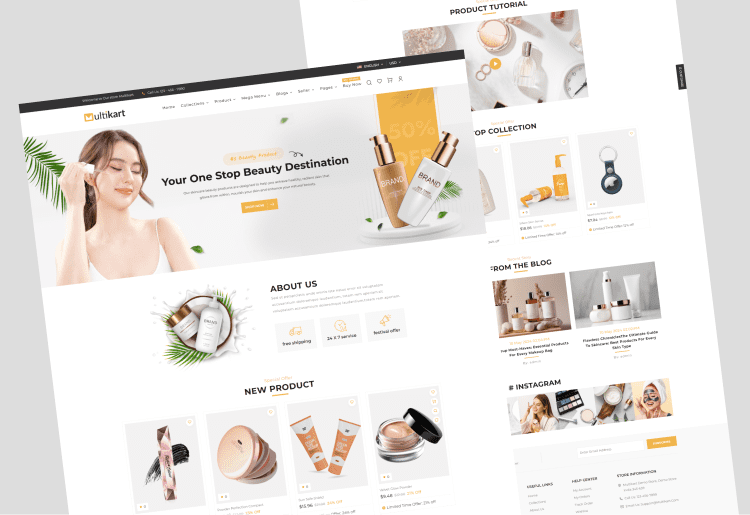 Beauty storefront template preview