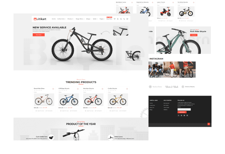 Bicycle storefront template preview