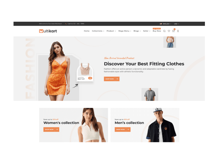 Fashion storefront template preview