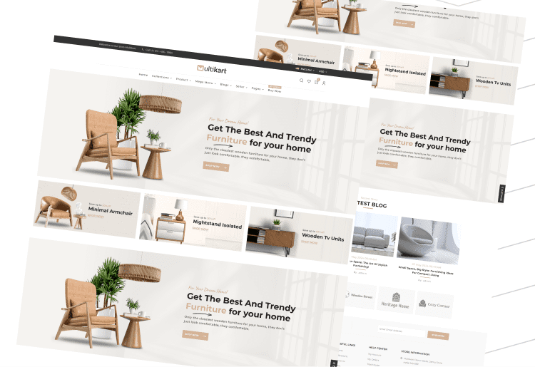 Furniture storefront template preview