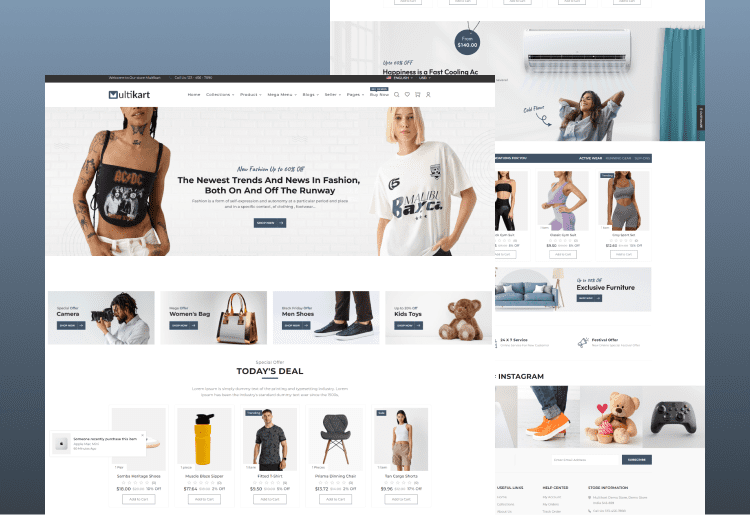 Marketplace storefront template preview