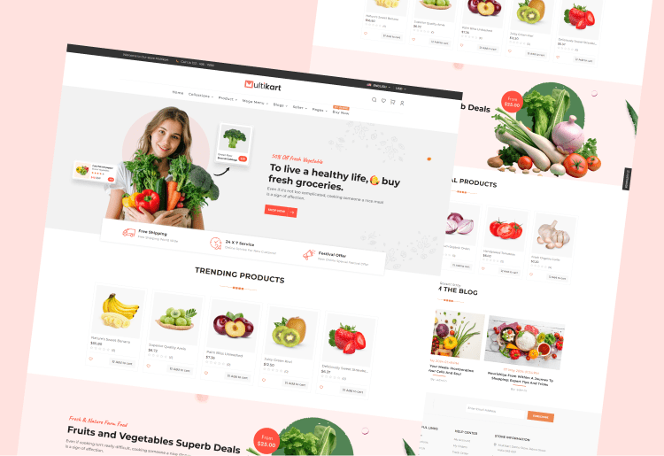 Grocery storefront template preview